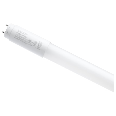 Satco 9.5W T8 LED, 48 Inch, 30K/35K/40K/50K/65K CCT, Medium Base, Type B Ballast Bypass, 120-277V, Frost S11662